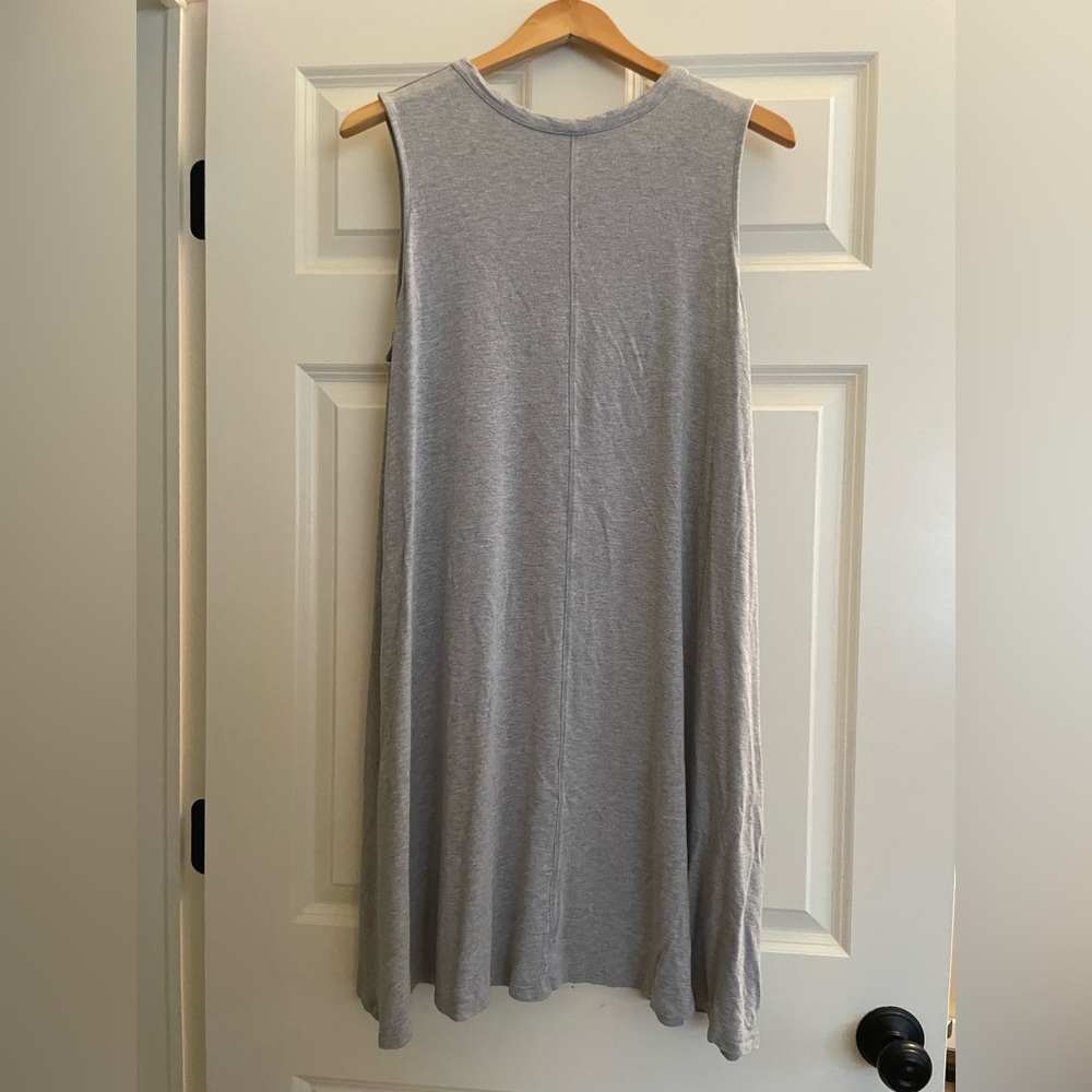 Heather Gray Sleeveless Swing Dress